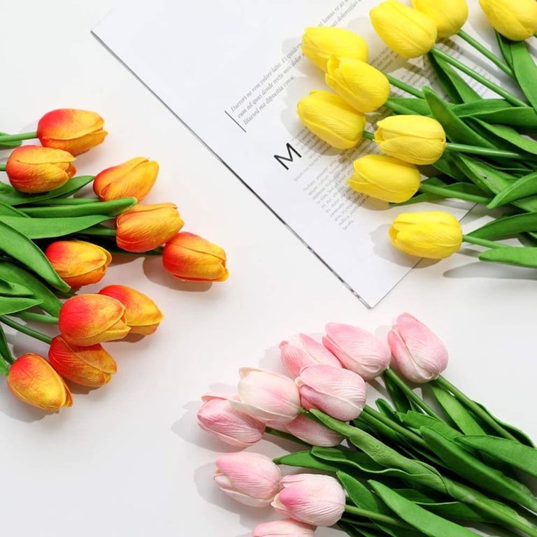 10 Pack Tulips Artificial Flowers Wedding Home Living Room Decoration Bouquet 10 Pack Tulips Artificial Flowers Wedding Home Living Room Decoration Bouquet