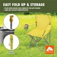 thumbnail image 3 of Ozark Trail Quad Folding Camp Chair with Cup Holder, Yellow Gold, 3 of 11