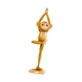 thumbnail image 4 of jifeng Sculpture d'Animal Centre de Table de Collection Statue de Singe de Yoga en Résine Pied Unique, 4 of 9