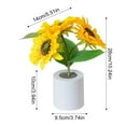 thumbnail image 2 of Sunflower Night Light, USB Rechargeable LED Decorative Lamp for Bedroom, Adjustable Faux Sunflower Potted Light for Home Decor, Desktop Aesthetic Floral Nightstand Lamp, 2 of 7