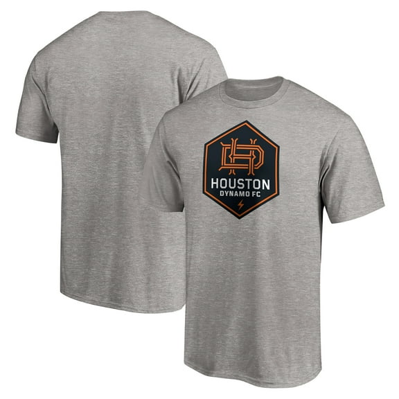 Men's Heather Gray Houston Dynamo Primary Logo T-Shirt