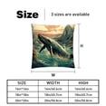 thumbnail image 5 of Whale Throw Pillows Set of 2 with Unique Patterns Covers - Available in 16x16, 18x18, and 20x20 Inches for Various Occasions - Includes Throw Pillow Inserts, 5 of 6