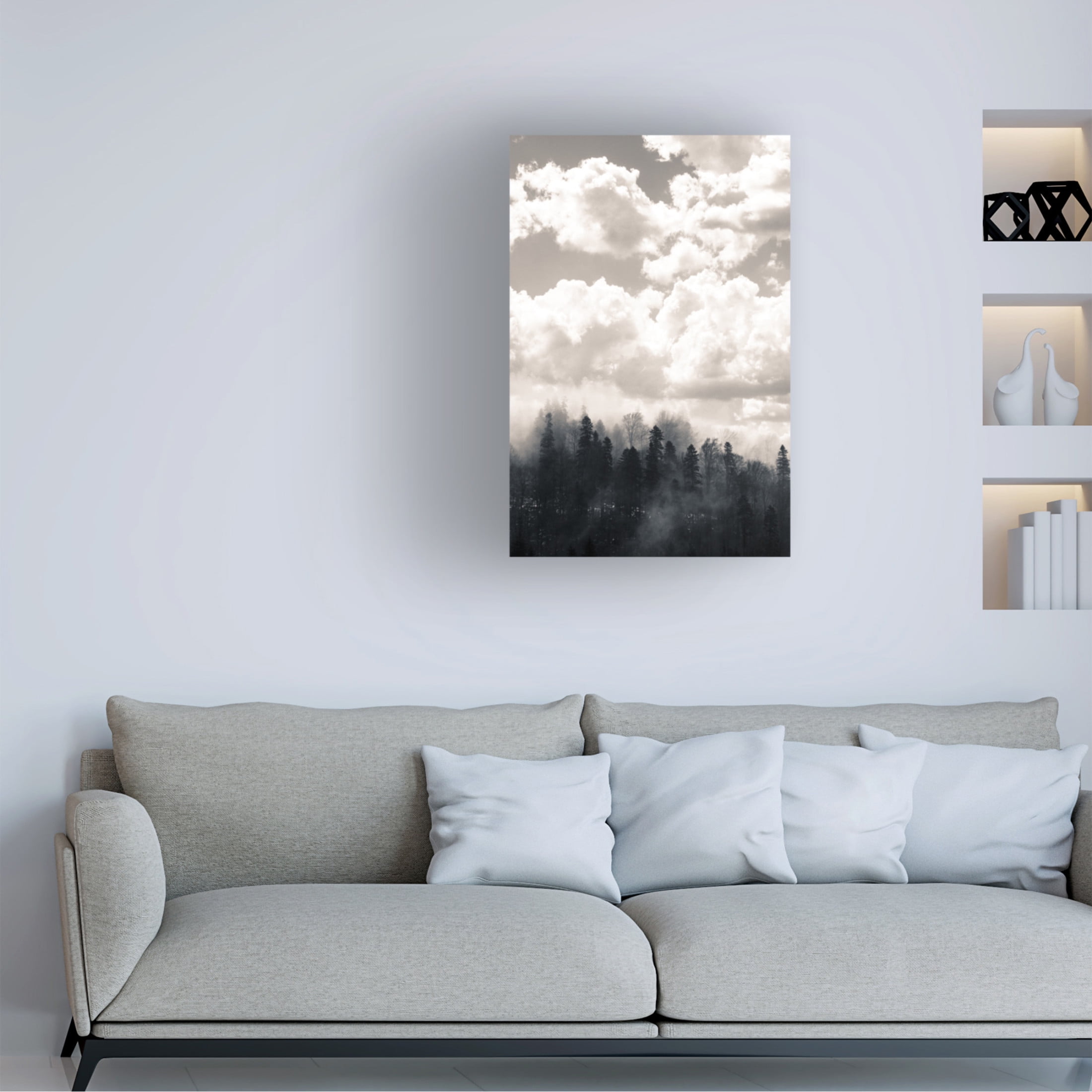 Canvas Wall Art - Decent Exposures 'Fog 1' Wall Art for Living Room, Bedroom, or Office Décor by Trademark Fine Art - 16 x 24 Inches