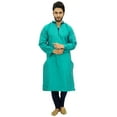 thumbnail image 2 of Atasi Designer Men's Green Party Wear Kurta Pyjama Set Long Dupion Shirt-Medium, 2 of 6