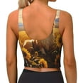 thumbnail image 4 of Picia Pastoral Sunflower Corgi Sports Bra for Women,Padded Strappy Sports Bras Medium Support Yoga Bra with Removable Cups,Running Yoga Bra-X-Large, 4 of 9