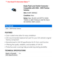 thumbnail image 2 of Brake Fluid Level Switch Connector - Compatible with 2006 - 2009 Pontiac Solstice 2007 2008, 2 of 2