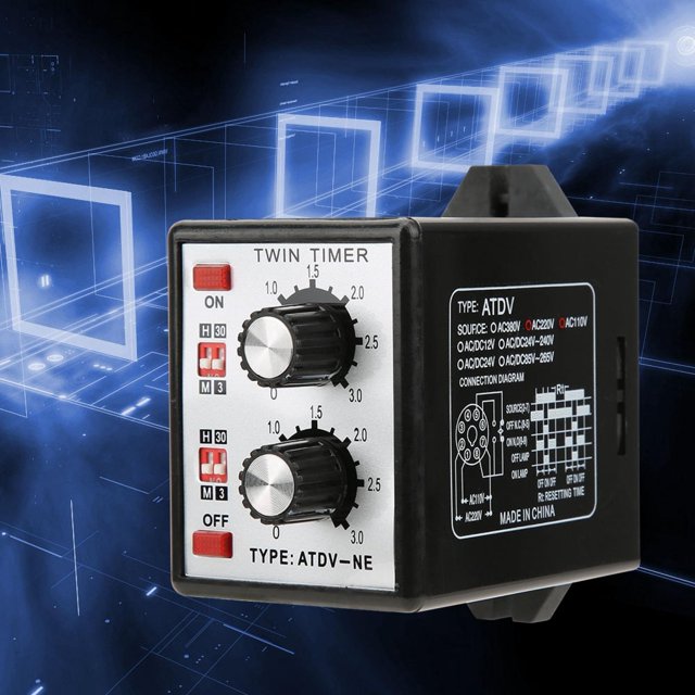 Relé De Temporizador Doble, Relé De Interruptor De Tiempo, Carga Resistiva De 250 V CA Y 5 A Fábrica De Control Inteligente Circuito De Control Automatizado Carcasa Extraíble EOTVIA Relay