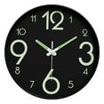 thumbnail image 2 of Reloj que brilla en la oscuridad, silencioso, sin números ni manecillas luminosas, decorativo. Estilo E, 2 of 9