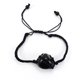 thumbnail image 1 of Xiao Hua Pulsera de cuentas hecha a mano, ideal para hombres y mujeres, con cuerda negra tejida a mano y malla de piedra natural, ajustable (negra)., 1 of 5
