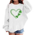 thumbnail image 2 of Otqutp Girls St Patricks Day Sweatshirt Cute Crewneck Irish Clove𝐫 T-Shirt Long Sleeve Pullover Sweater Teens Saint Patty's Outfit, 2 of 8