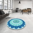 thumbnail image 3 of Ahgly Company Indoor Rectangle Patterned Butterfly Blue Area Rugs, 3' x 5', 3 of 6