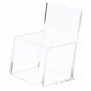 Plymor Clear Acrylic Deluxe Business Card Holder & Display (Vertical), 2.375" W x 2.25" D x 3.625"H