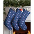 thumbnail image 3 of Christmas Stockings Santa and Snowflake Pattern Blue 3 Pack 14.8 Inch, 3 of 5