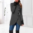 thumbnail image 2 of UJNDER Women's Solid Color Casual Zipper Hooded Long Coat Jacket Fall Jackets for Women Grey L, 2 of 6