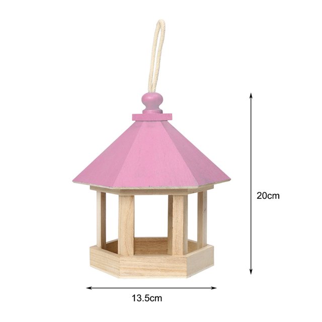 Ventana de jardín Pajarera de madera Jaula para loros Semillas para pájaros Alimentador de alimentos (Rosa) Ehuebsd Para estrenar