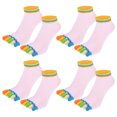 thumbnail image 1 of Calcetines de cinco dedos Unique Bargains unisex antideslizantes 4 pares rosa claro, 1 of 1