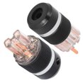 thumbnail image 3 of Conector de alimentación de audio de cobre puro transparente 100‑250VE101/F101 (macho/hembra), 3 of 5