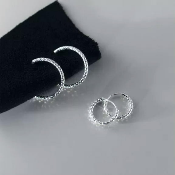 K-KED 925 Solid Sterling Silver Hoop Earrings -14/20 mm Hoop Earrings-20 mm