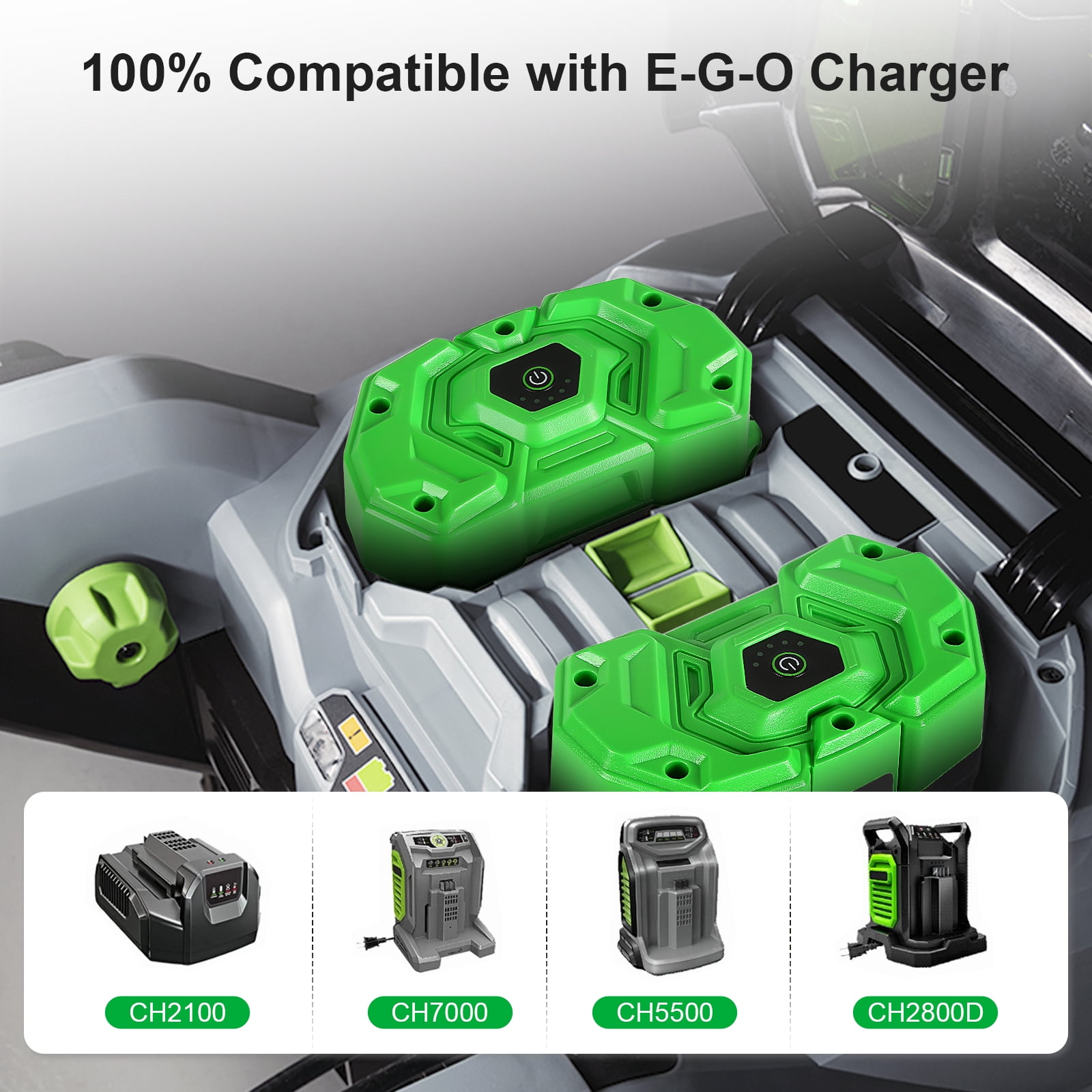 56-Volt 5.0Ah EGO Replacement Battery For Power BA2800 BA4200 BA1400 with Fuel Gauge