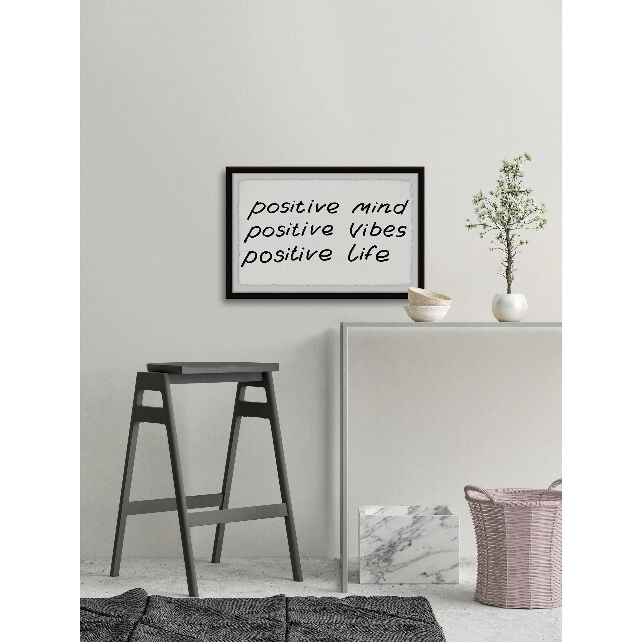Marmont Hill Positivity Framed Wall Art, 16" x 24"
