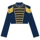 thumbnail image 4 of Chaqueta de juego de rol de maestro de ceremonias de circo para mujer, traje de espectáculo para festival, disfraz de Halloween, abrigo corto de terciopelo de manga larga con cuello alto, 4 of 5