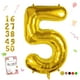 thumbnail image 1 of Number Balloon Sympuame, globo número 5 de lámina dorada de 40 pulgadas, 1 of 9