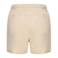 thumbnail image 6 of WREESH Men's Gym Workout Shorts 5 Inch Shorts Casual Solid Color Shorty Shorts Elastic Waist Sports Fitness Shorts Khaki, 6 of 9
