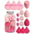 thumbnail image 1 of 15-Piece Ultimate Makeup Brush Set - Pro Flawless Foundation Application Kit for Liquid, Powder, Cream - Suitable for All Skin Types, Includes Powder Puffs, Mini Puffs, Beauty Blenders, Mini Sponges,, 1 of 5