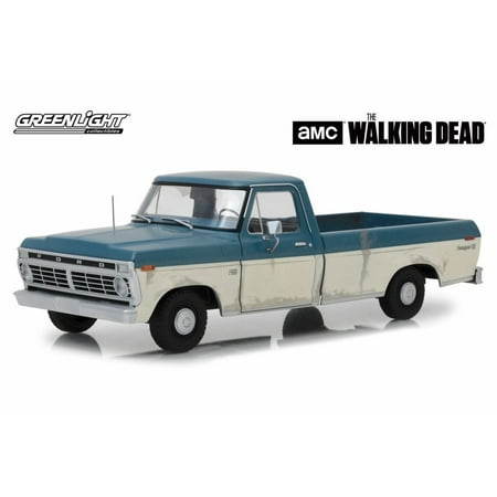 99 00 Ford Ranger Truck - 1973 Ford F-100 Ranger XLT Pickup Truck, The Walking Dead - Greenlight 12956 - 1/18 scale Diecast Model Toy Car