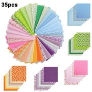 35pcs Cotton Fabric Patchwork, TSV 9.8 x 9.8'' Printed Squares Sheet Cloth for DIY Sewing Scrapbooking Quilting Artcraft