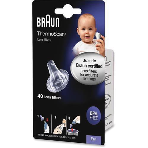 Braun LF40US01 ThermoScan Lens Filters for Ear Thermometer 40 Count BPA Free New 
