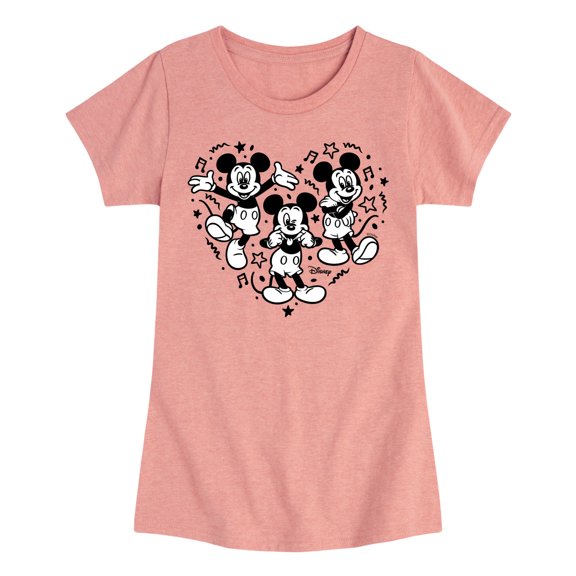 Disney - Mickey & Friends - Mickey Fills the Heart - Toddler And Youth Girls Short Sleeve Graphic T-Shirt