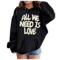 thumbnail image 4 of Valentine's Day Hoodies for Teen Girl Hoodies Love Print Oversized Hoodie Long Sleeves Cute Loose Pullover Cute Clothes Girls Tops Size 3T, 4 of 5