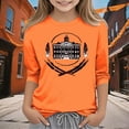 thumbnail image 1 of YUNAFFT Hauts Décontractés Unisexes Imprimé Créatif Manches 3/4 Col Rond Style Ludique Festival Orange, 1 of 6