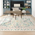 thumbnail image 3 of Moynesa 8'x10' Large Rugs for Living Room,Boho Machine Washable Area Rugs 8x10ft,Ultra-Thin Floral Rug Non Slip,Vintage Distressed Soft Carpet for Bedroom Office Dining Room,Pink, 3 of 8