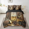 thumbnail image 2 of Manfei Western Theme 7-Piece Bedding Comforter Set for Female Men,Music Guitar King Bedding Sets,Rustic Retro Farmhouse Ultra Soft Bed Sheets,Luxury Bedroom Decor,Reversible, 2 of 8