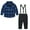 Blue, variant on Odeerbi Baby Boy Girl Clothes Toddler Outfit Kids Fashion Gentleman British Style Lattice Pattern Print Long Sleeves 2025 Casual Shirt Overalls Suit Blue