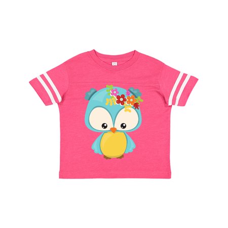 

Inktastic Spring Animals Cute Owl Owl With Flowers Gift Toddler Boy or Toddler Girl T-Shirt