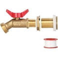 thumbnail image 2 of Rain Barrel Spigot, Brass Water Spigot for Rain Barrel, Rain Water Faucet Kit with Bulkhead Fitting and Thread Tape, 2 of 8