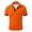 02#Orange, variant on Men's Contrast Trim Short Sleeve Polo Shirt Breathable Mesh Fabric Casual Summer Golf Pullover Top