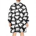 thumbnail image 2 of Wearable Oversized Blanket,Halloween Ghost Army Pattern Wearable Blanket Hoodie for Adults,Cozy Hooded Blankets with Super Pockets,Super Warm Fuzzy Pullover for Women & Men, 2 of 6