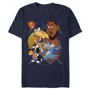 Men's Space Jam: A New Legacy Tune Squad in Action  Graphic Tee Navy Blue Small