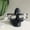 Black, variant on SINIMOKO Skull Glasses Stand Holder, Eyeglasses Holder, Resin Statue Ornament, Sunglasses Spectacle Display Rack for Home, office, Desk, Nightstand