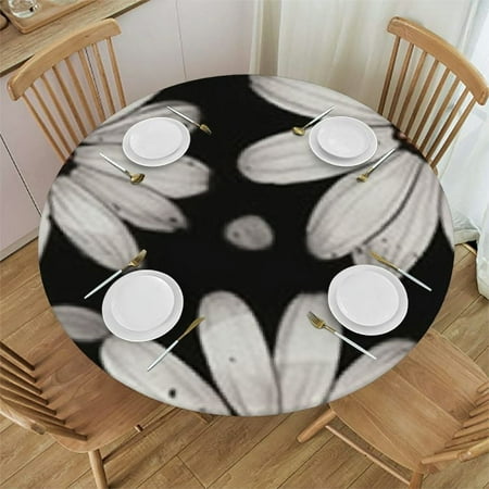 

Patifu Flowers Round Tablecloth Stain-Resistant Washable Ideal for Indoor Outdoor Restaurants Weddings Parties 100% Polyester Washable Home Kitchen Outdoor Decoration Table Cover 31 -35