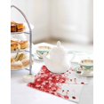 thumbnail image 4 of Red Gradient Kitchen Dish Towels for Drying Dishes Set of 4, Abstract Polka Dots Vintage Modern Art Waffle Weave Microfiber Hand Tea Bathroom Towels Quick Dry & Absorbent Towel 12x12, 4 of 7