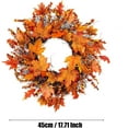 thumbnail image 4 of Fall Wreath for Front Door, 18 Inch Artificial Thanksgiving Wreath with Pumpkin,Maple,Pine Cone,Berry, Autumn Wreath for Indoor Outdoor, Halloween Thanksgiving Harvest Fall Decorations for Wall Door, 4 of 7