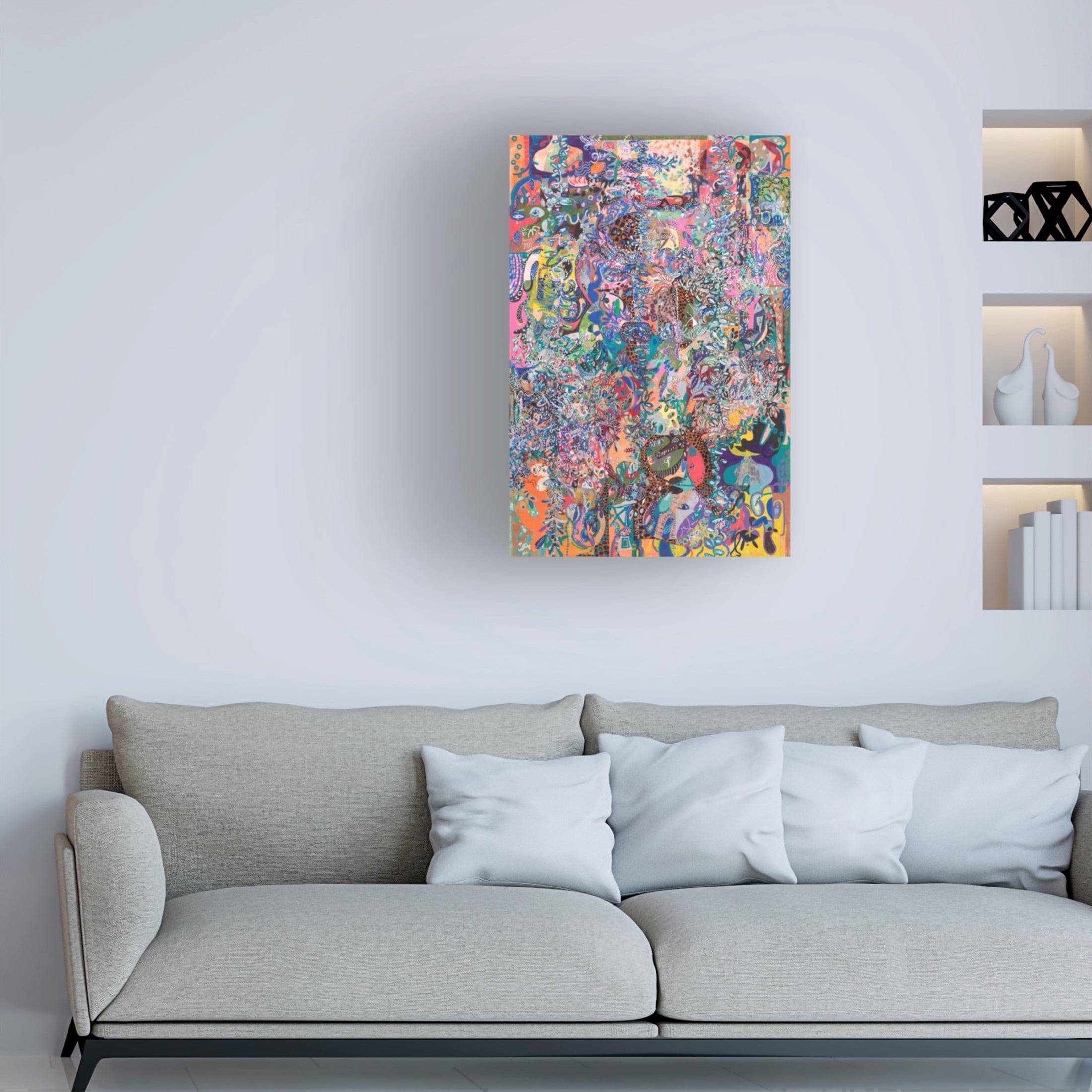 Canvas Wall Art - Ellen Kossoff 'Tropics' Wall Art for Living Room, Bedroom, or Office Décor by Trademark Fine Art - 16 x 24 Inches