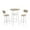 Beige, variant on UHOMEPRO 3-Piece Dining Room Bar Table Set for 2, Wood Double Layer Round Bar Table and Chairs Set, Industrial Counter Height Pub Table with 2 Upholstered Stools, Metal Frame, Rustic Brown and Black
