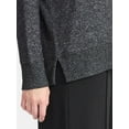 thumbnail image 3 of Time and Tru Women's Hacci Knit Tee with Long Sleeves, Sizes XS-XXXL, 3 of 4