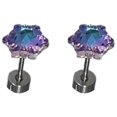 thumbnail image 1 of Boucles d'Oreilles Flocon de Neige Coloré pour Femmes Acier Titane Fond Plat Ongles Doux et Frais Fille Épicée Tendance Boucles d'Oreilles Os Boucles d'Oreilles Exquises 2 Pcs, 1 of 9